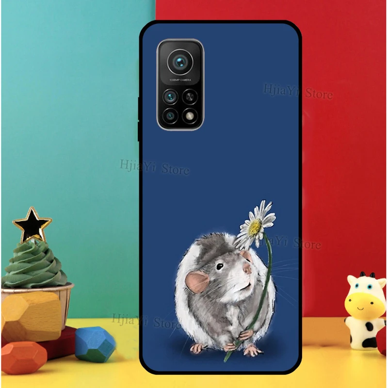 Симпатичный мультяшный чехол The Peeking Rat для POCO F3 M3 X3 Pro Xiaomi Mi 11 Lite Note 10 9T 10T | Мобильные