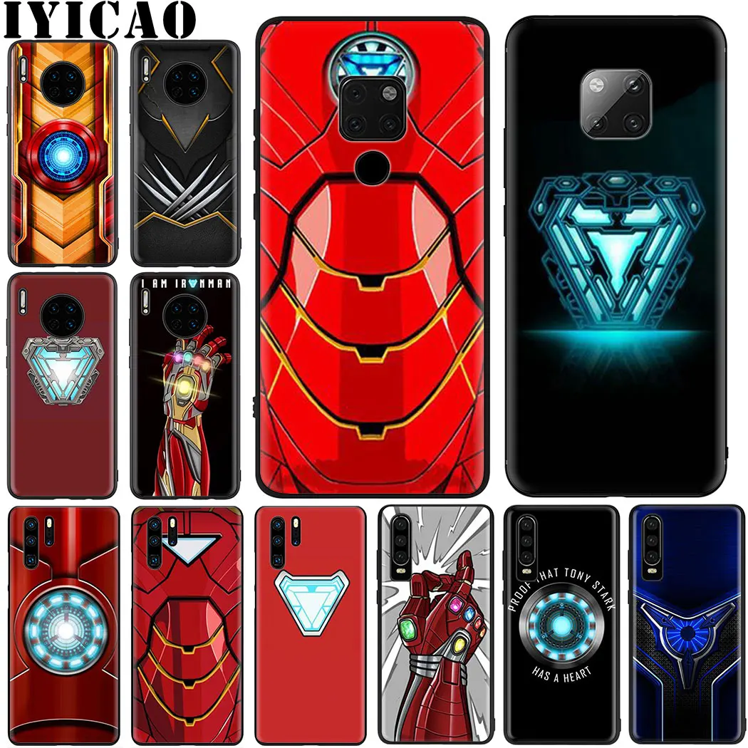 Железный человек дуговой реактор мягкий чехол для телефона huawei P8 Lite P9 Mini P10 P20 Pro P30