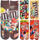 Носки мужские и женские длинные эластичные с 3D-принтом, 40 см