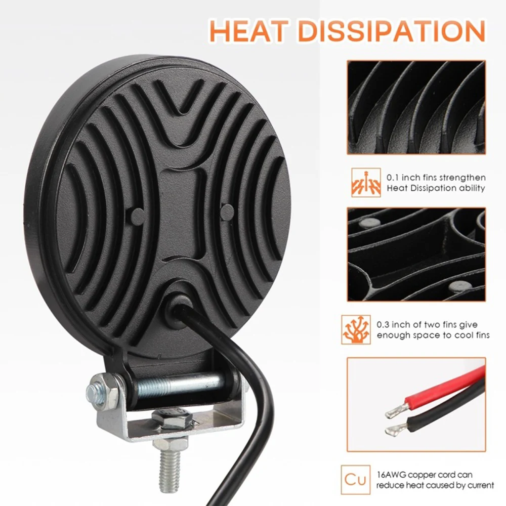 Круглый светодиодный Рабочий фонарь s образное освещение с DRL комбинисветильник