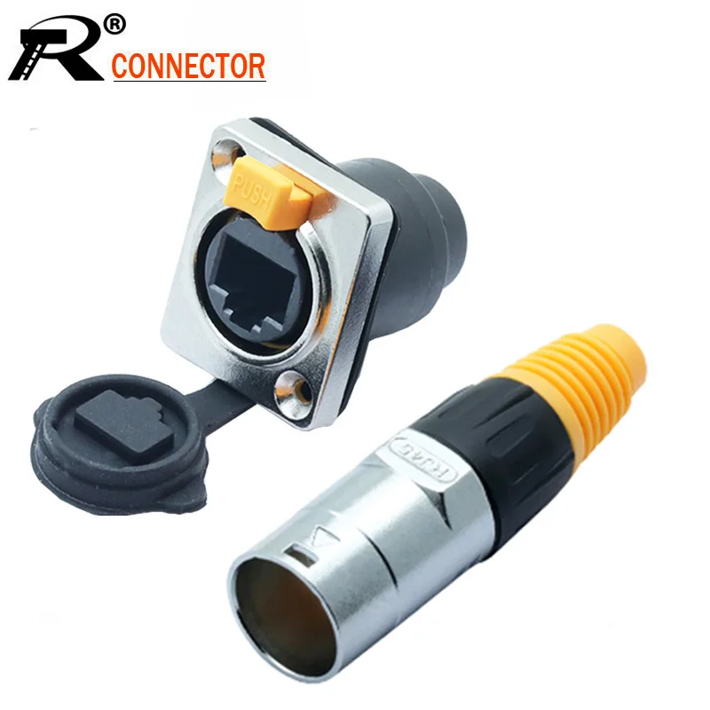 Водонепроницаемая Панель RJ45 100 шт./лот 8P8C гнездовой разъем Ethernet