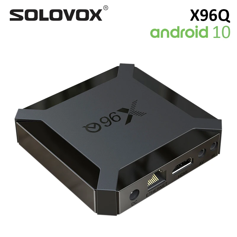 Приставка Смарт-ТВ SOLOVOX 2020 X96Q Android 10 2 + 16 ГБ 4 ядра Wi-Fi ГГц | Электроника