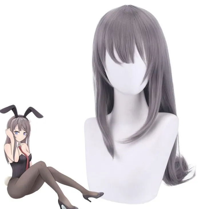 

Парики для косплея Rascal Not Dream Of Bunny Girl Senpai Sakurajima Mai, синтетические волосы, Длинные прямые ролевые игры, бесплатная доставка