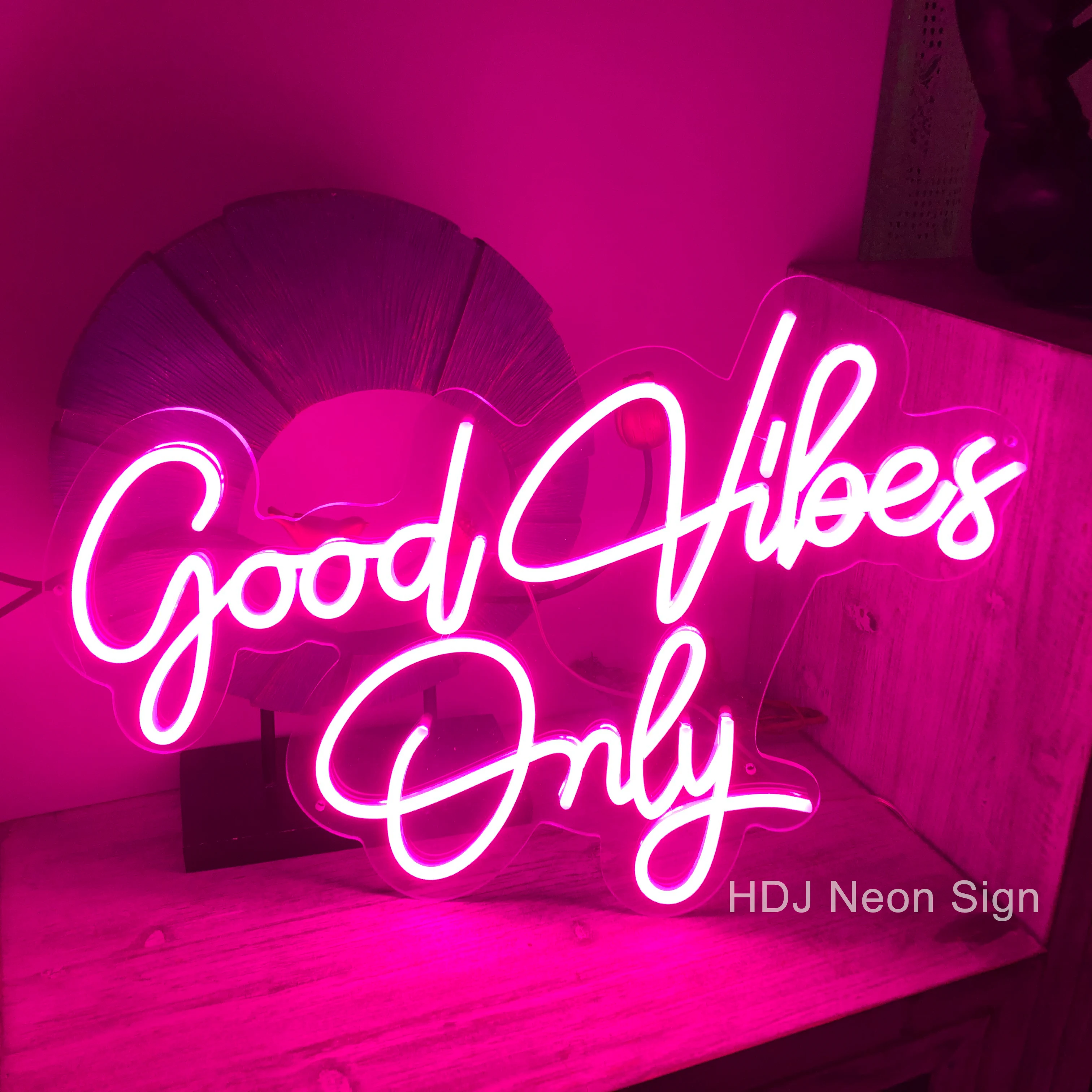 

Personalized Custom LED Neon Sign Good viber only Suitable For Room Home Bar Cafe Wedding Party Decoration Neon Light