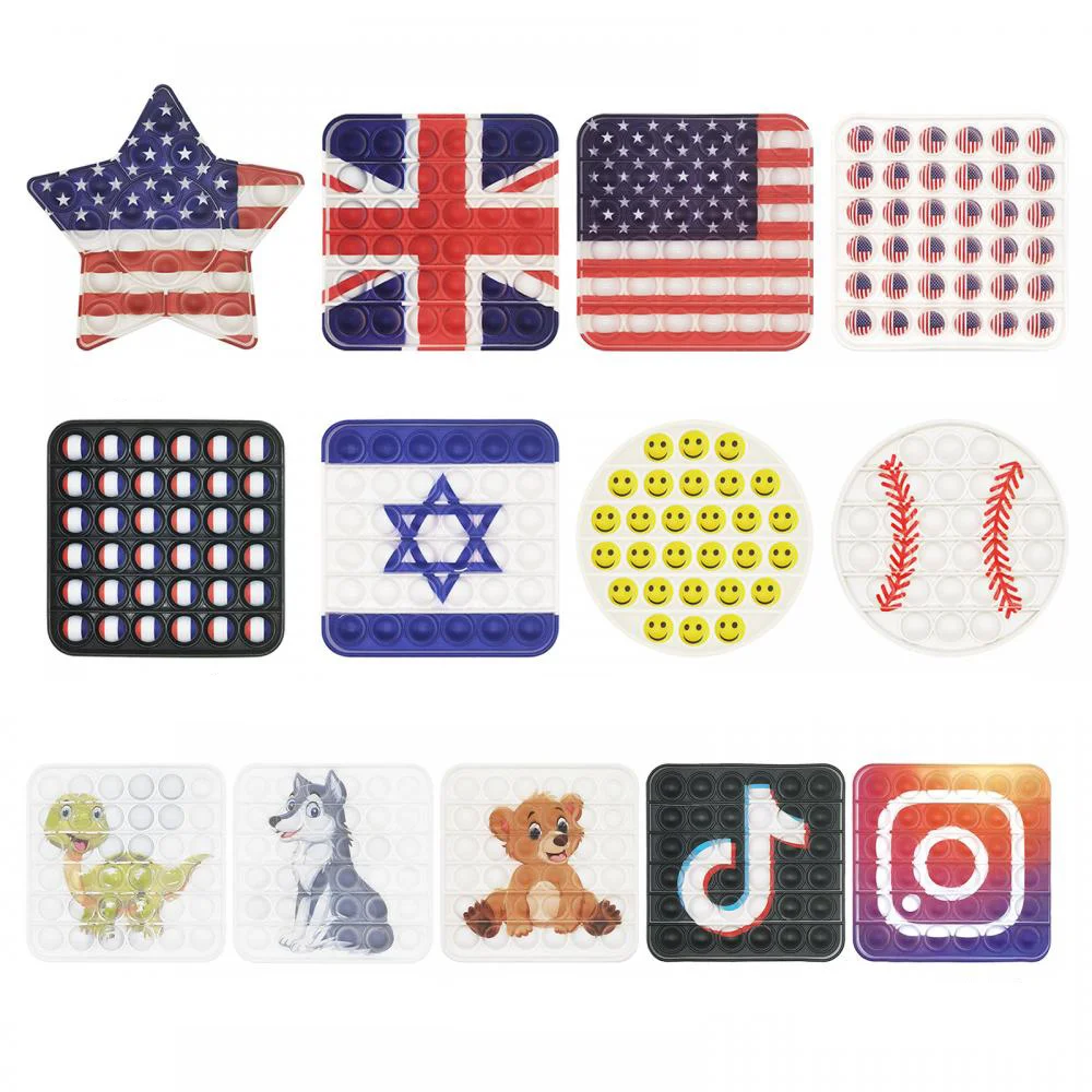 

2021 New Push Fidget Toy Bubble Sensory Autism Special Needs Stress Reliever for Kids Adults Toys Simple Dimple Fidget Toy Gifts