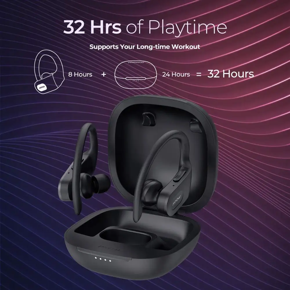 Mpow Flame Pro беспроводные TWS наушники с поддержкой Aptx Bass + CVC 8 0 32h Playtime Bluetooth 5 для iPhone 11