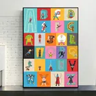 Marvel супергерой ABC иллюстрация плакат подарок принты Мстители Железный человек холст живопись настенное Искусство Для Детей Спальня Декор