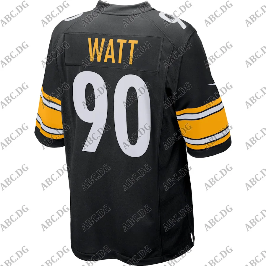 

Men Women Kid Youth Pittsburgh T.J. Watt Black Game Player Jersey