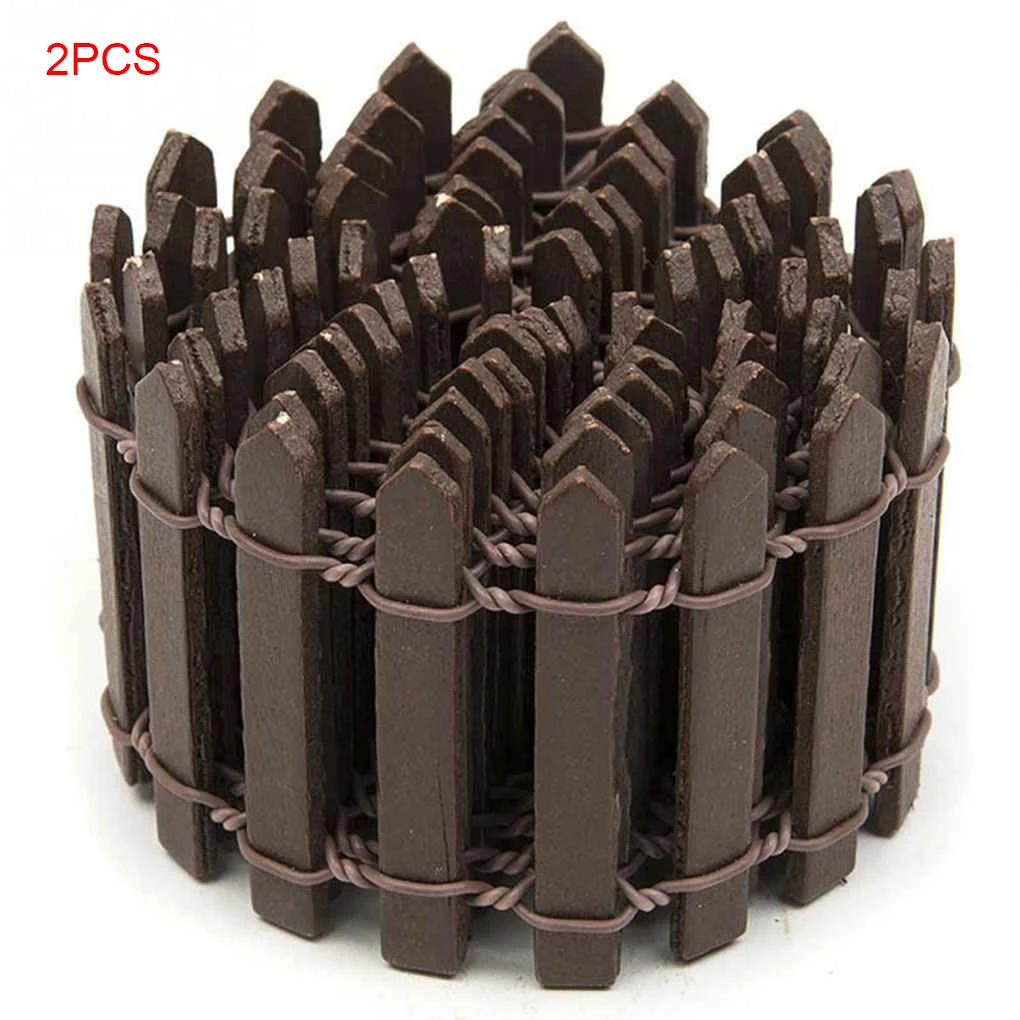 

2 шт. мини деревянный забор Palisade Сказочный Сад домашнее украшение для дома мини ремесло Ландшафтный Декор микро DIY аксессуары