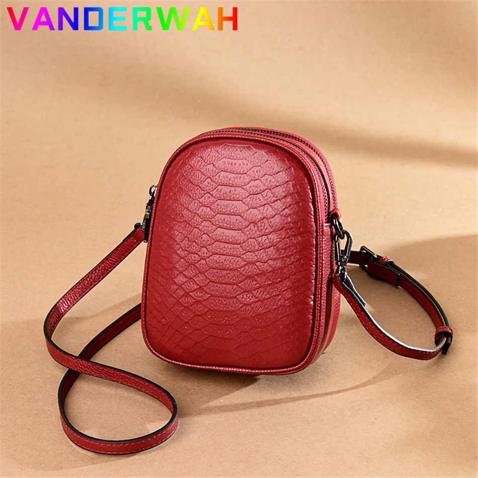 

2022 Genuine Leather Women's Luxury Handbags Cowhide Shoulder Mobile Phone Bag Women's Messenger Bag New Mini Cross Body Bag