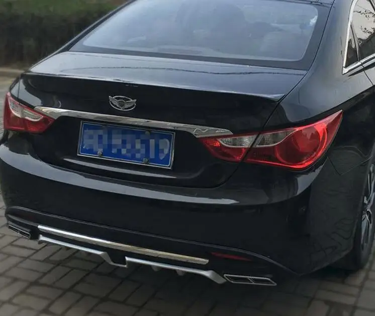 Защита заднего бампера для Hyundai Sonata защита от диффузора 2011-2014 комплект корпуса