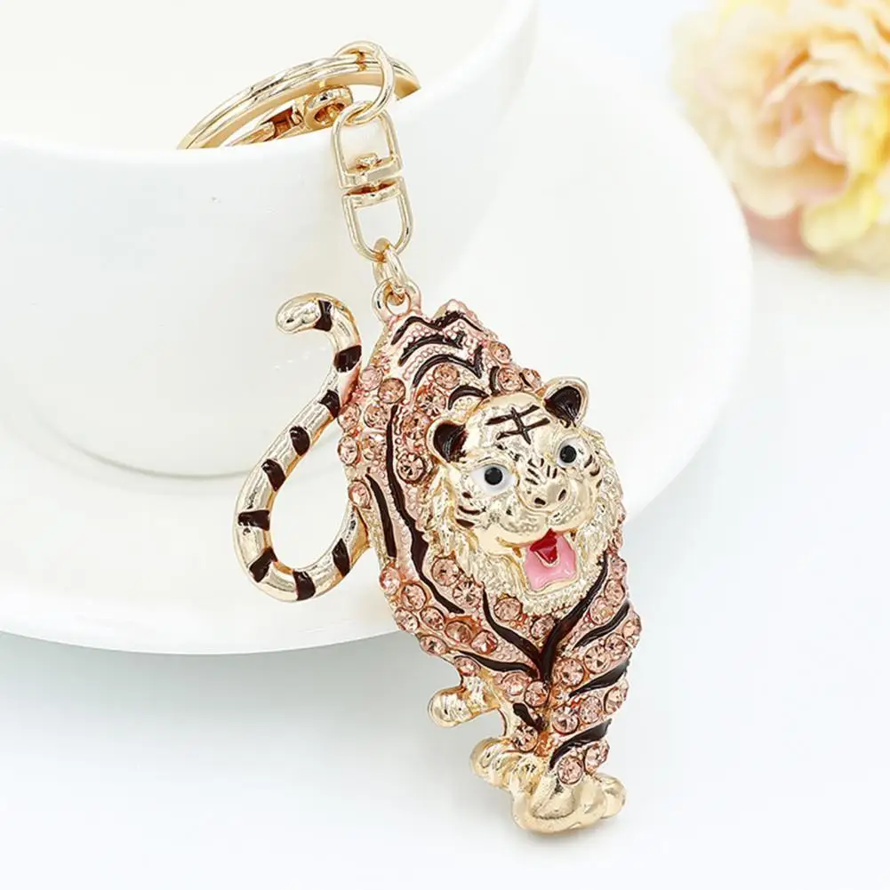 

2022 Year Of The Tiger Zodiac Tiger Pendant Charm Keyring Key Chain New YearGift Hip Hop Tiger Charm