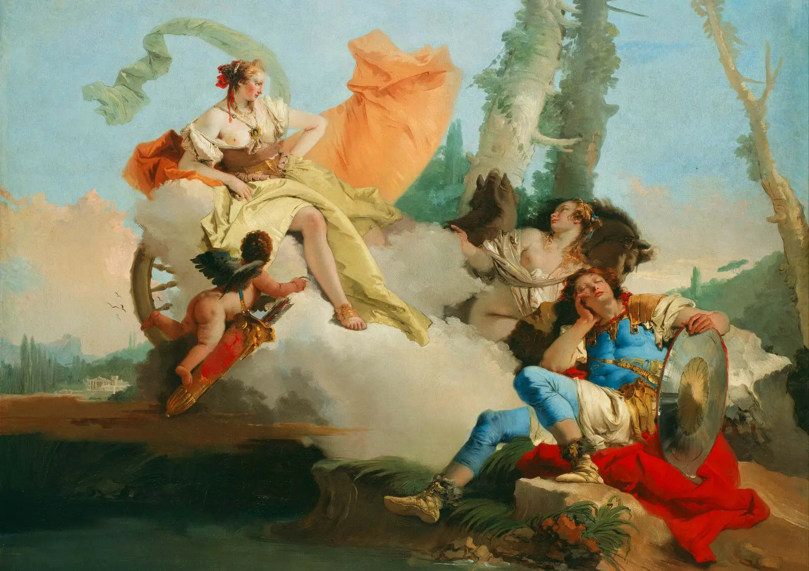 Giovanni Battista Tiepolo:Armida сталкивается с спальный картины маслом на холсте отпечатки