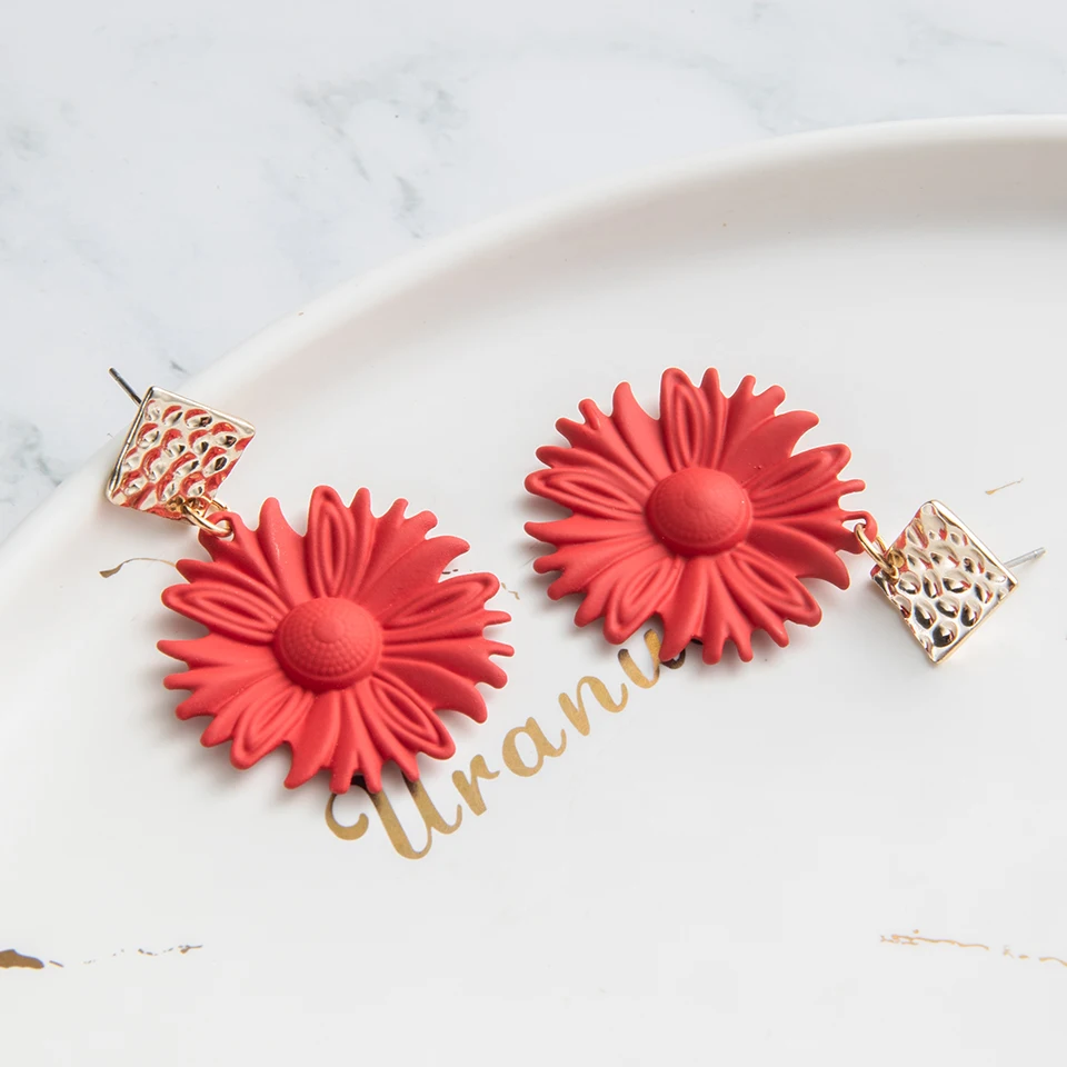 Корейская мода 2019 винтажные длинные висячие Висячие серьги для женщин зеленые