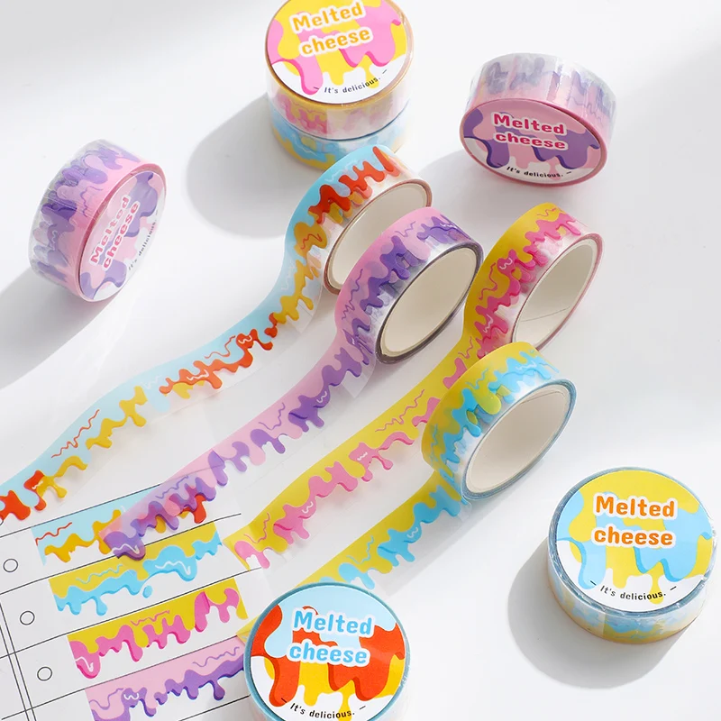 

iMeetu 1 Pc Cute Washi Tape INS Milk Pattern Masking Tape DIY Notebook Adhesive Decorative Tape Stationery Supplies