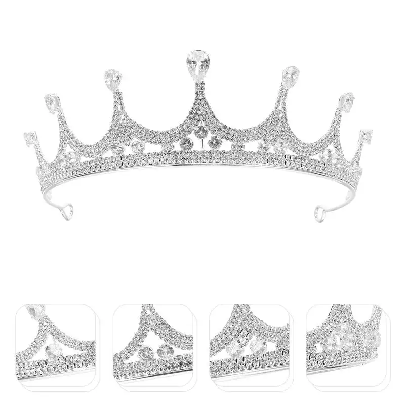 

1Pc Crown Birthday Bride Party Bridesmaid Bridal Photo Prop Headpiece Headband Hair Accessory