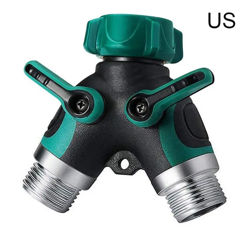 

2 Way Heavy Duty Garden Tap Y Hose Splitter 3/4" Connector Distributor Adapter US/EU Standard