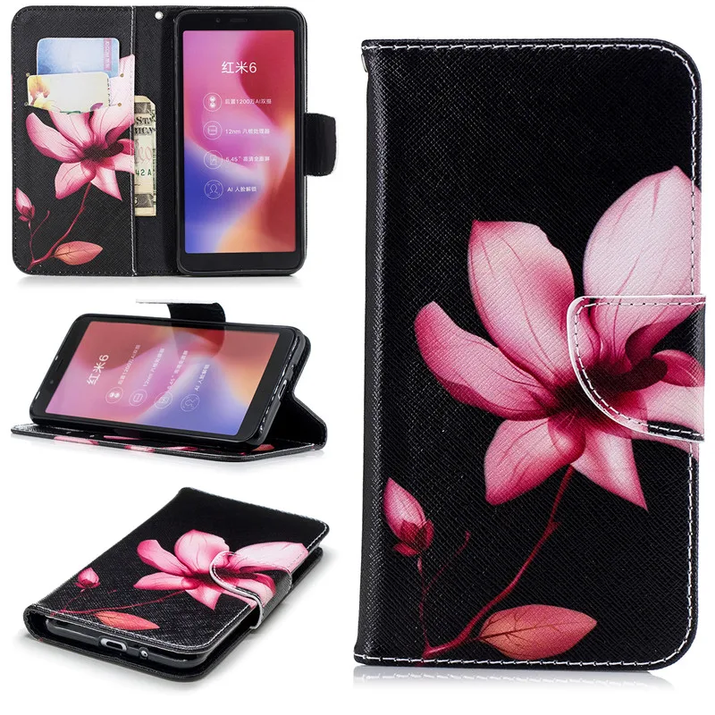 Чехол-книжка с пандой совой бабочкой для Xiaomi Mi A2 Lite 9T Redmi 8 7 6 5 8A 7A 6A Note 4 4X 8T K20 Pro |
