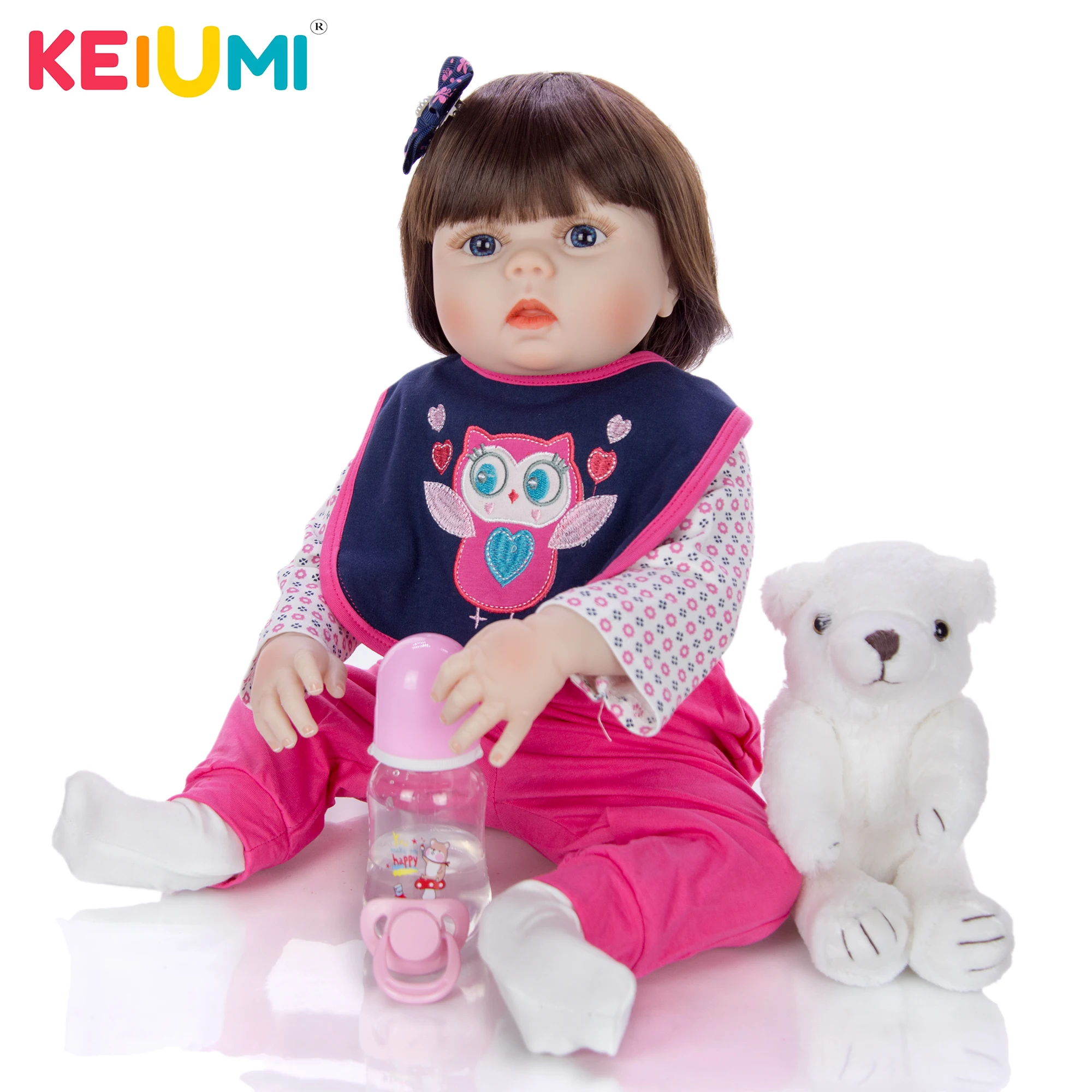 Реалистичная кукла KEIUMI 57 см полностью силиконовые куклы модная Кукла-Реборн