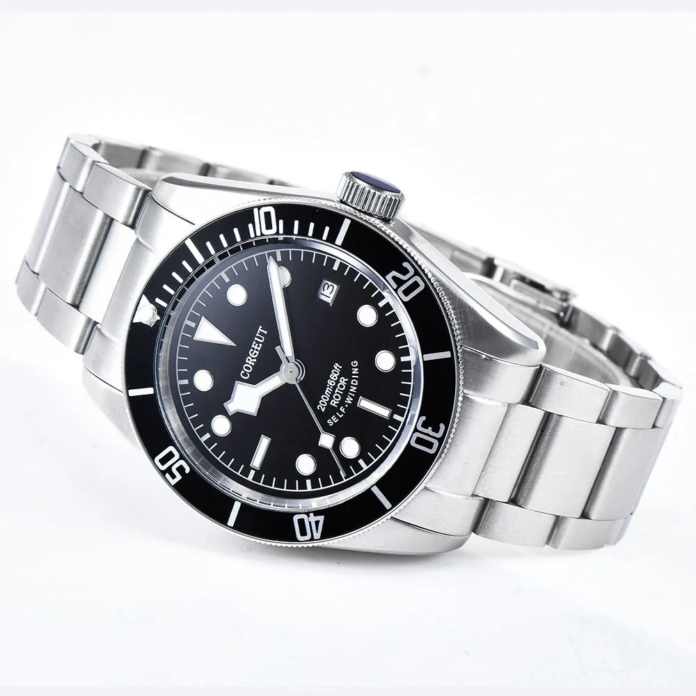 

CORGEUT Luxury Brand Mechanical Watch Men's Automatic Winding Military NH35A Sports Waterproof Swimming Stainless Steel Watch