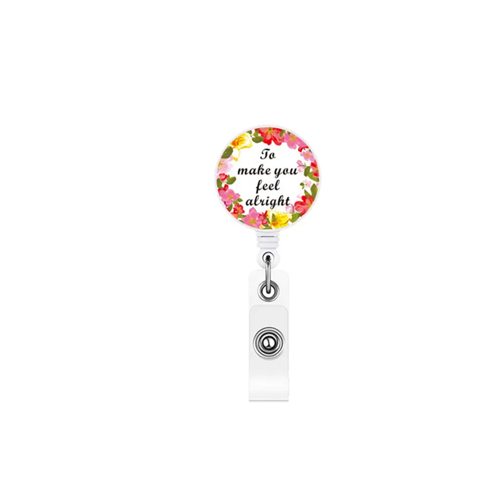 

New Design Christmas Retractable Nurse Badge Reel Clip Fashion Badge Holder Students Doctor ID Card Holder Stationery