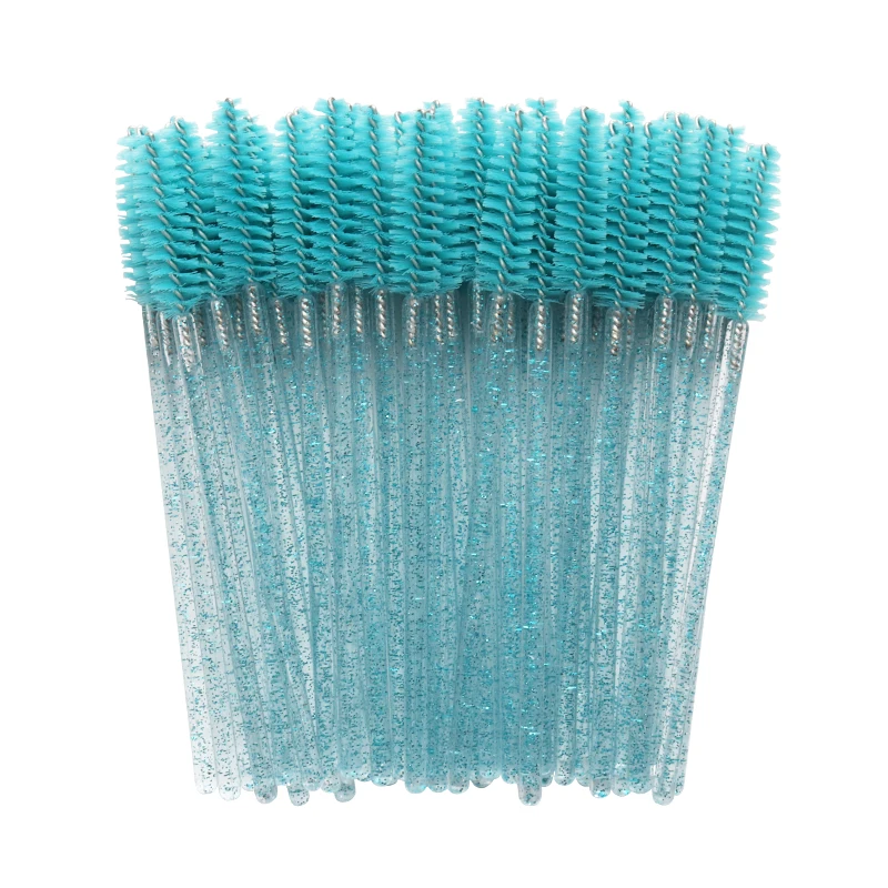 shiny b-d-green 500 200/1000pcs Eyelash Brushes Makeup Brushes Disposable Mascara Wands Applicator Spoolers Eye Lashes Cosmetic Brush Makeup Tool - Handle Color: shiny b-d-green 500