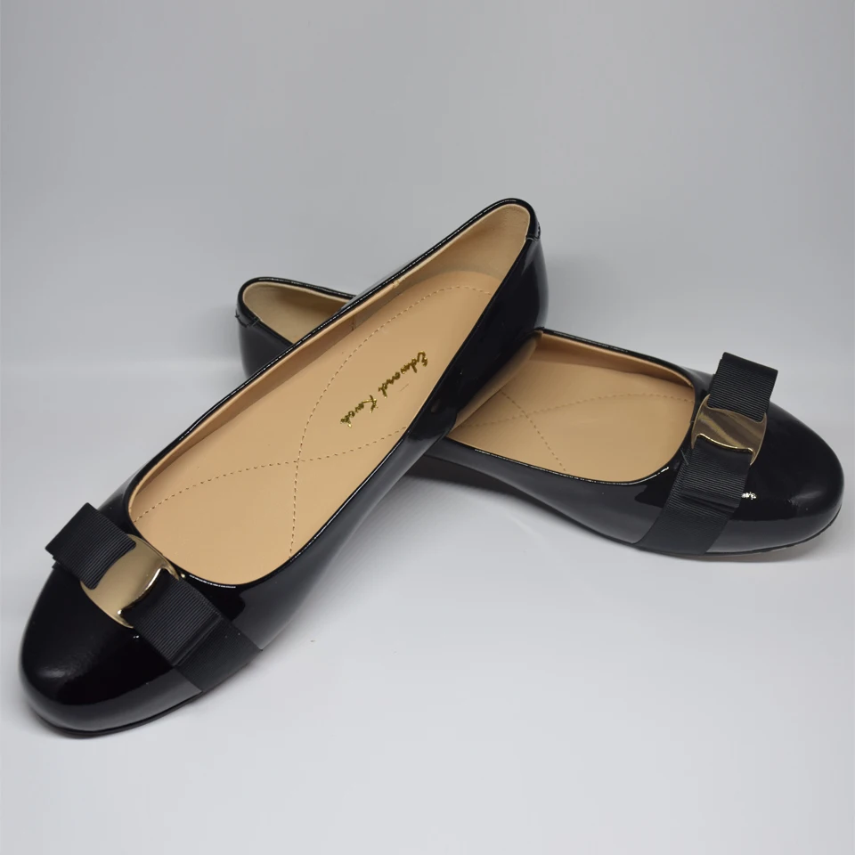 Женская обувь из натуральной кожи дизайнерская на плоской подошве с бантиком для