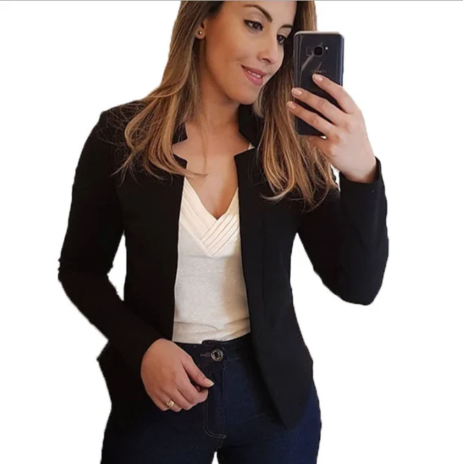 Весенняя женская мода 2020 новая куртка с длинными рукавами Темперамент