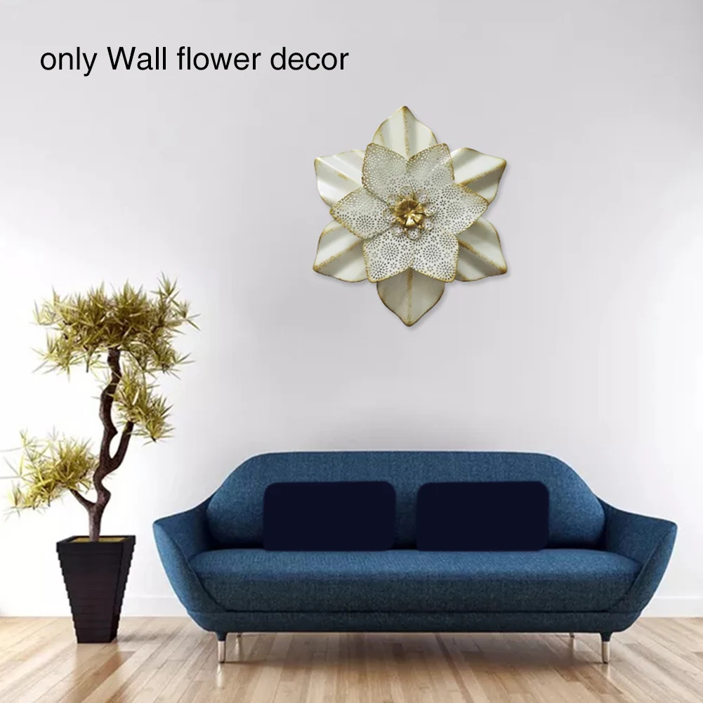 

Durable Indoor Outdoor Yard Wall Decoration Hotel Farmhouse Living Room Hanging Home Ornament Rustic Art Craft Metal Flower 3D