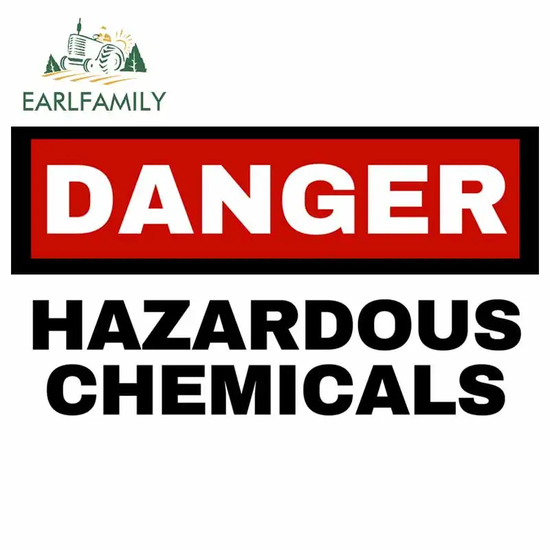 

EARLFAMILY 13 см x 7,2 см знак опасности индивидуальная наклейка опасные химикаты наклейка на окно ноутбук мотоцикл автомобиль наклейка s