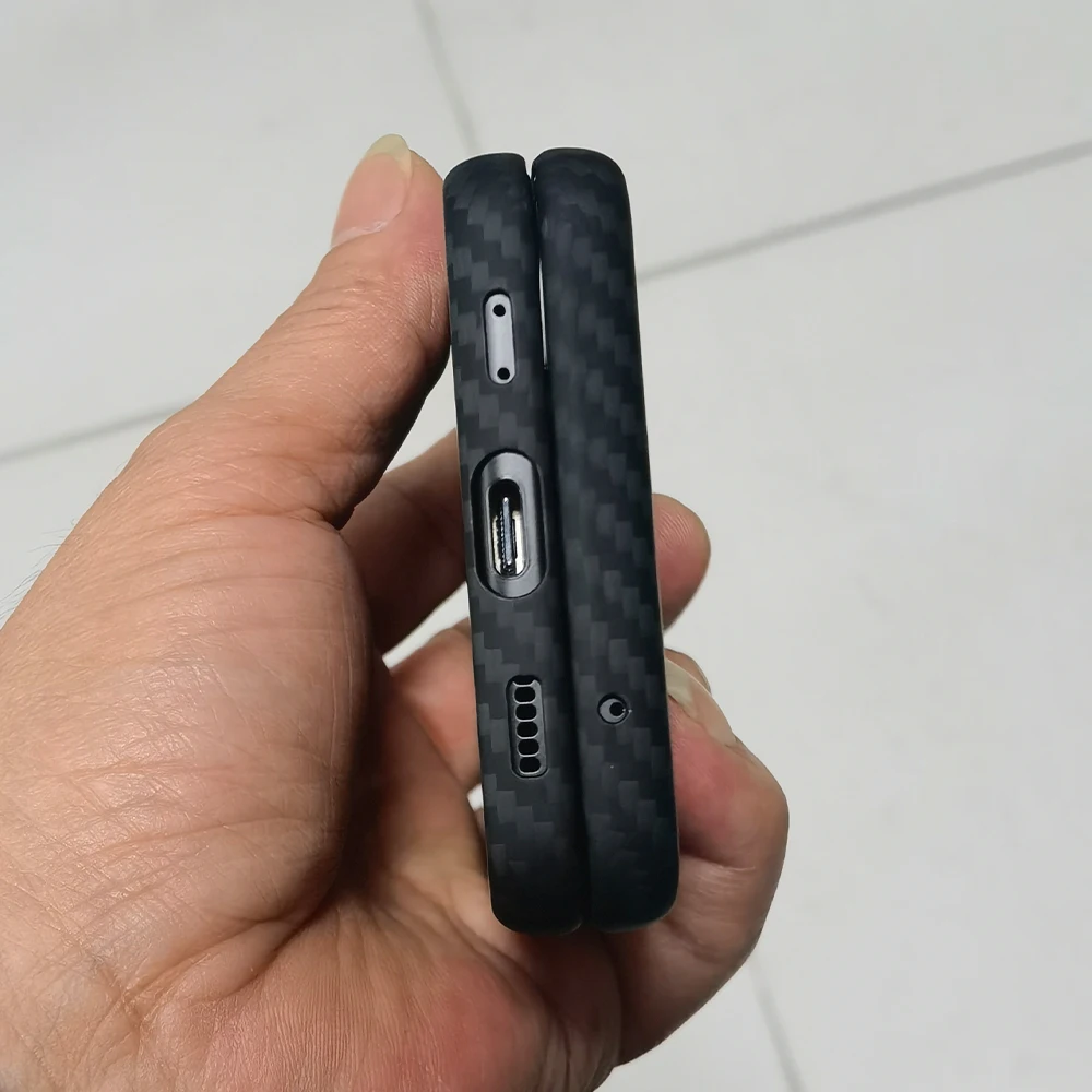 Cena Etui Z Czystego Włókna Węglowego Qadir Do Samsung Galaxy Z Flip 3 Etui Ultra-cienkie Antypoślizgowe Włókno Aramidowe Z Twardą Okładką Flip3