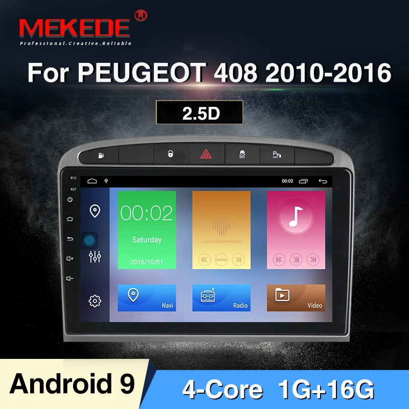 G 16G MEKEDE 9853 4G LTE Android 9 4 Гб 64 ГБ Автомобильный мультимедийный плеер для peugeot 408 для peugeot 308 308SW аудио Радио стерео головное устройство - Цвет: G 16G