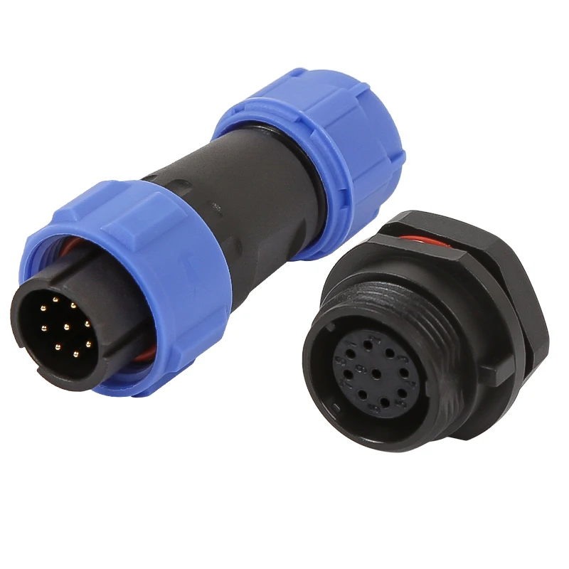 

ZHOCN Aviation Male Plug Docking Female Socket 2 3 4 5 6 7 9 Pin IP68 Waterproof Plastic Electronic Welding Connector Adapter
