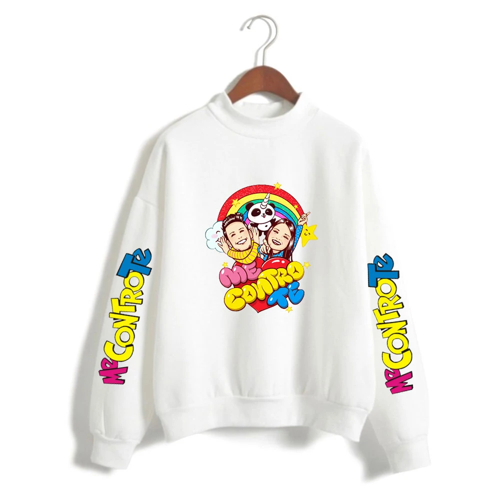 

me contro te Fashion Print Turtleneck Sweatshirts Women/Men Long Sleeve Sweatshirts 2020 Hot Sale Casual Streetwear Clothes