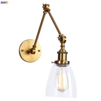 iwhd loft industrial decor led wall light fixtures bedside bar bedroom stair glass vintage wall lamp sconce aplique luz pared