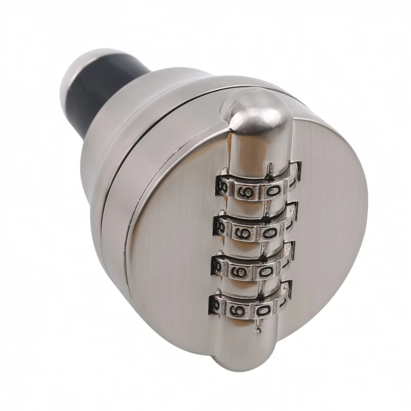 

Black Silver Abs + Alloy Zinc Alloy Wine Bottle Combination Lock Vacuum Plug Wine Bottle Safety Lock