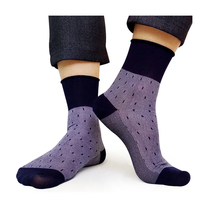 Брендовые мужские деловые носки нейлоновые длинные Костюмные в горошек для