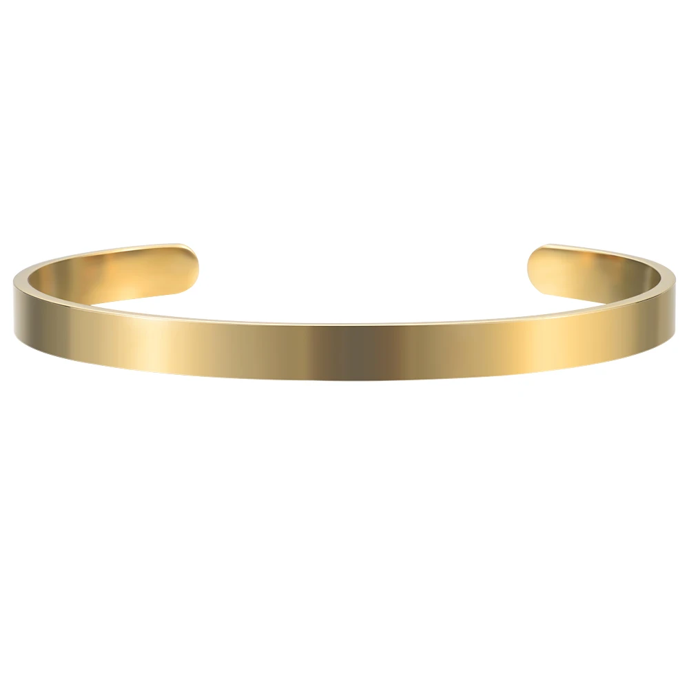 

Motivational Bracelets for Women and Men Inspirational Personalized Stainless Steel Inside Engraved Mantra Cuff Bangles