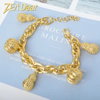 zeadear jewelry fashion cute charm bracelets pumpkin gourd for women hand chains link chain high quality for engagement gift