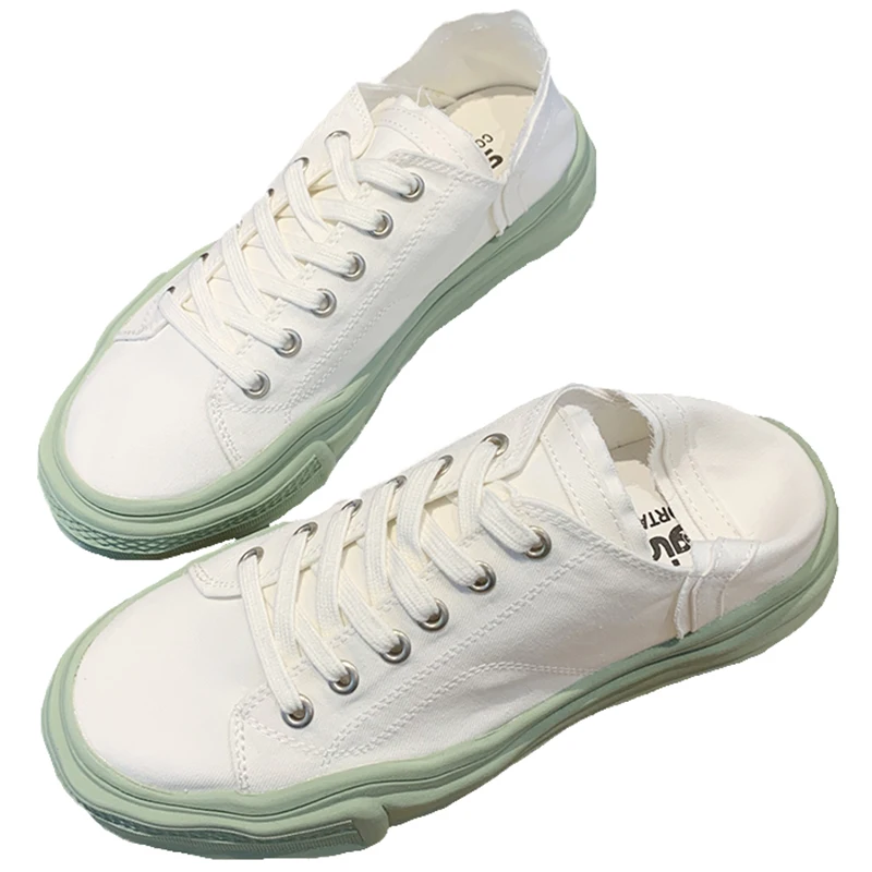 

Lace-up Trainers Footwear Platform high heel Canvas vulcanized sneakers New Arrival Women Flat Jogging Breathable Casual shoes