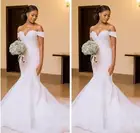 Женское свадебное платье-Русалка ANGELSBRIDEP, с открытыми плечами, со шлейфом, в африканском стиле