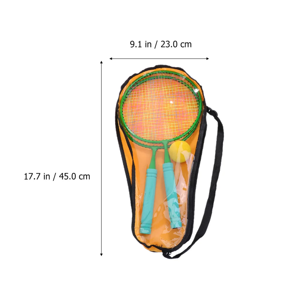 

Kids Round Badminton Rackets Set Kids Badminton Training Tool Outdoor Interactive Rackets for Children (Azure, 12pcs Badminton