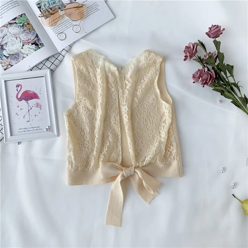 Женский трикотажный топ на бретельках с V образным вырезом|Топы| |