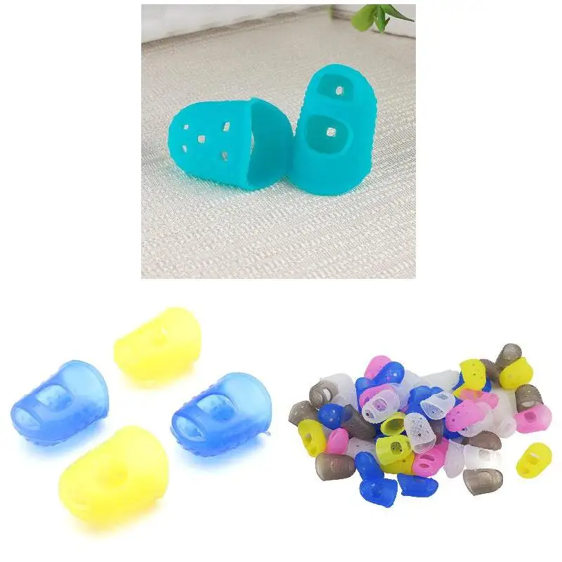 

Newly 5 Sizes Guitar Fingertip Protectors Silicone Finger Guards for Ukulele Electric Guitar Small Middle Large