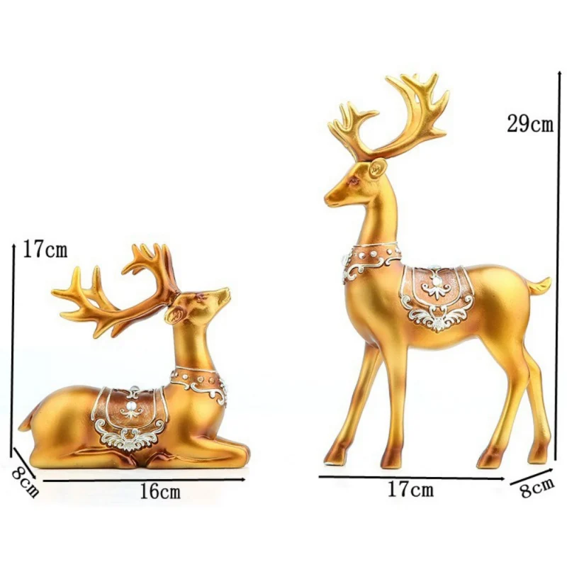 

TV Cabinet Wine Cabinet Decoration Porch Deer Ornaments Creative Office Resin Craft Gifts Art Simple Desk Ornaments #2