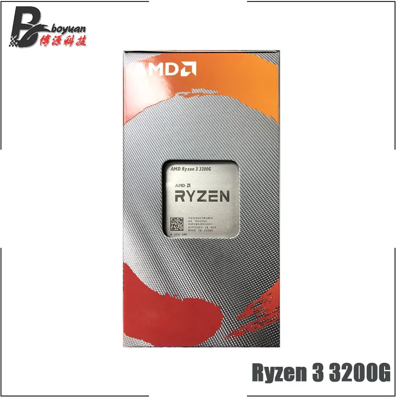 Процессор AMD Ryzen 3 3200G R3 3200G 3,6 GHz Quad-Core Quad-Thread 65W cpu Процессор L3 = 4M YD3400C5M 4M FH Socket AM4 и есть вентилятор