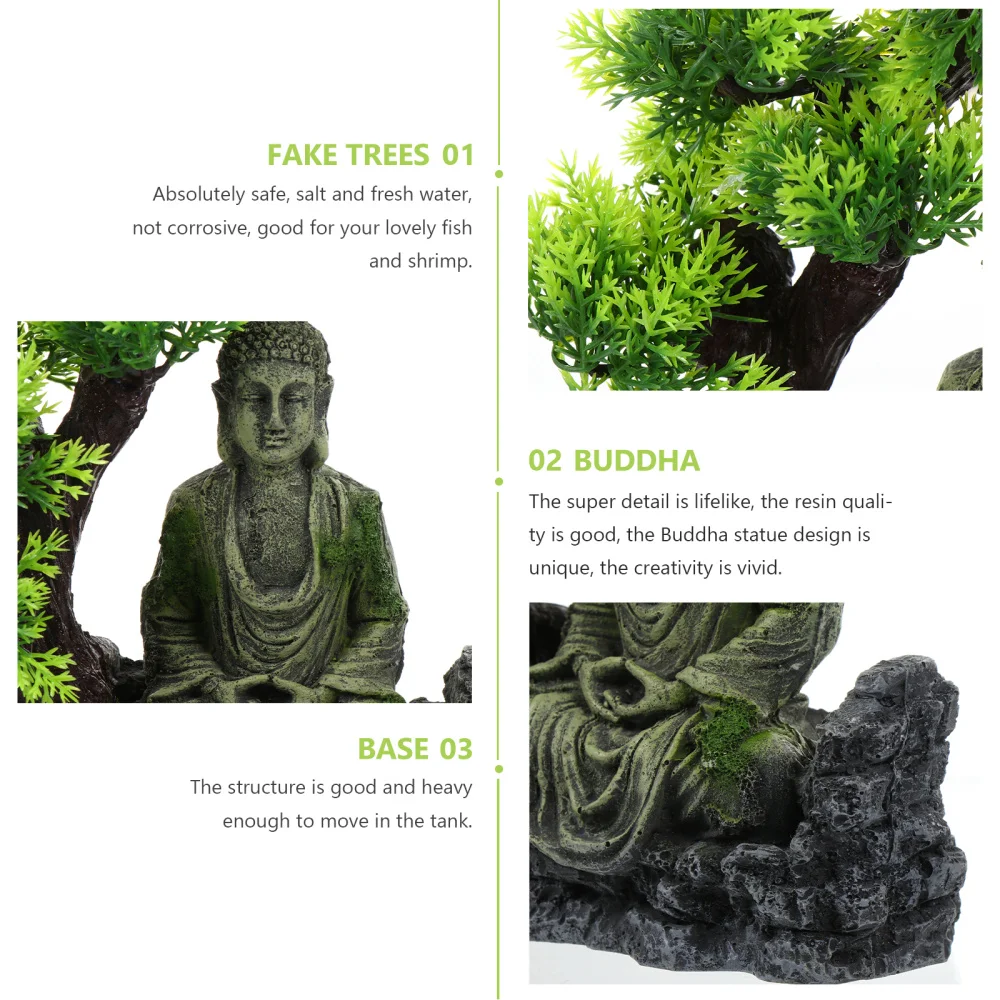 

Fish Tank Aquarium Decoration Sitting Statue Zen Figure Resin Tank Ornament