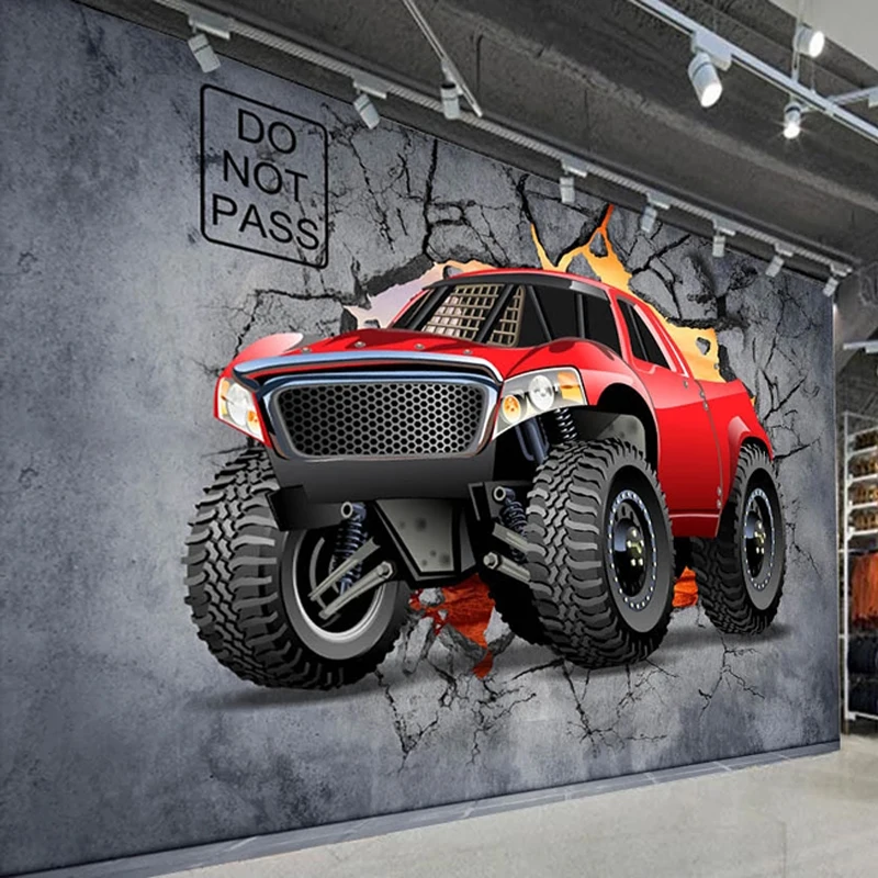 Самоклеящиеся настенные 3D обои на заказ стерео Красная Наклейка стену