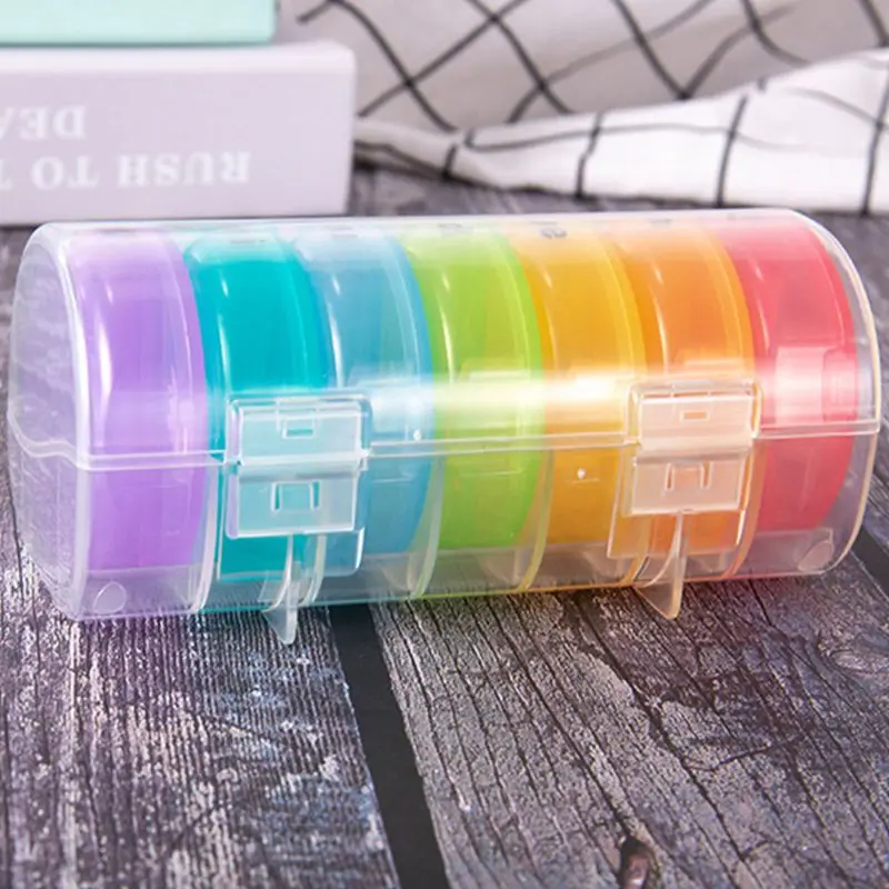 

Portable 7 Days Pill Medicine Box Travel Weekly Storage Organizer Case