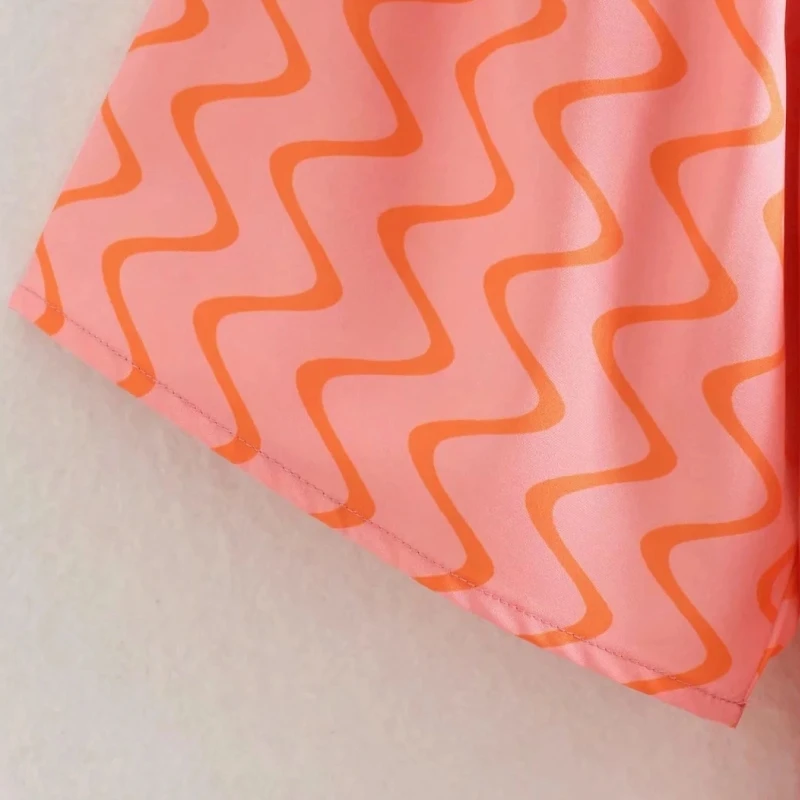 

Hot Sale Women Wavy Pattern Loose Midi Swing Dress Female Raglan Sleeve Clothes Casual Lady Vestido D8172